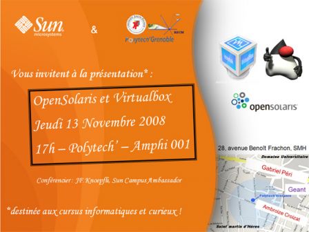 Invitation Conférence OpenSolaris VirtualBox